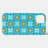 Aquamarines ethnisches Muster Case-Mate iPhone Hülle (Rückseite (Horizontal))