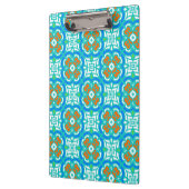 Aquamarines ethnisches Muster Klemmbrett (Links)