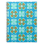 Aquamarines ethnisches Muster Notizblock (Vorderseite)