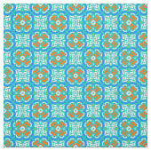 Aquamarines ethnisches Muster Stoff (Muster)