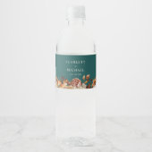 Aquamarines Fall Wasserflasche Wasserflaschenetikett (Vorderseite)