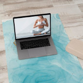 Aquamarines Farbmuster und Glitzer Muster Personal Yogamatte