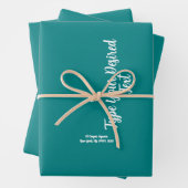 Aquamarines Farbwrapping-Papier Geschenkpapier Set (Beispiel)