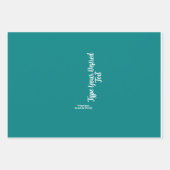 Aquamarines Farbwrapping-Papier Geschenkpapier Set (Vorderseite)