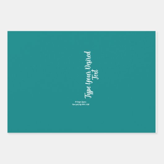 Aquamarines Farbwrapping-Papier Geschenkpapier Set (Vorderseite)