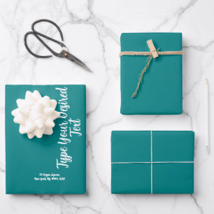 Aquamarines Farbwrapping-Papier Geschenkpapier Set