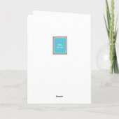 Aquamarines Felt Letterboard für benutzerdefiniert Karte (Rückseite)