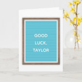 Aquamarines Felt Letterboard für benutzerdefiniert Karte (Gelbe Blume)