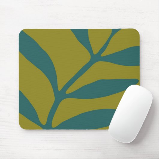 Aquamarines Fern auf Schiefer Mousepad (Mit Mouse)