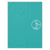 Aquamarines Firmenlogo für benutzerdefinierte Mess Tischdecke (Vorderseite)