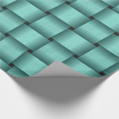 Aquamarines Flachbandpapier Geschenkpapier (Ecke)