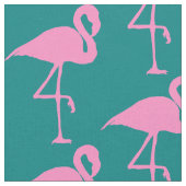 Aquamarines Flamingo-Muster Stoff (Nahaufnahme)