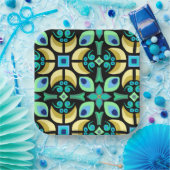 Aquamarines Fliesenpapier Pappteller (Party)