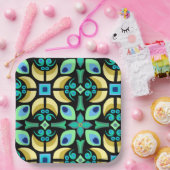 Aquamarines Fliesenpapier Pappteller (Party)
