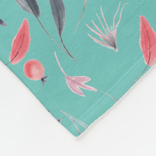 Aquamarines FLOTTLEUCH | MONOGRAMM | CHRISTLICH Fleecedecke (Ecke)