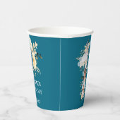 Aquamarines Foto 11. Geburtstag Collage Gelbe Blum Pappbecher (Rechts)