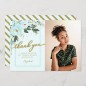 Aquamarines Foto für Wasserfarben Dankeskarte (Vorne/Hinten)