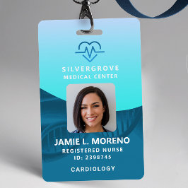 Aquamarines Foto Krankenpflege-ID Ausweis