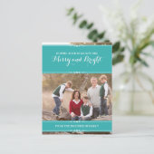 Aquamarines Foto mit schlichter Note Postkarte (Stehend Vorderseite)