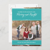 Aquamarines Foto mit schlichter Note Postkarte (Vorne/Hinten)