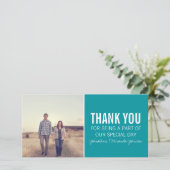 Aquamarines Foto Vielen Dank Karten (Stehend Vorderseite)