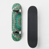 Aquamarines Fraktal Paua Abalone Muschel Themenwel Skateboard (Vorderseite)