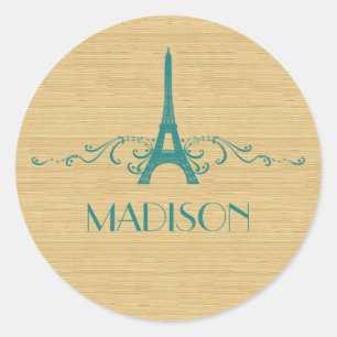 Aquamarines Französisch Blüht Stickers