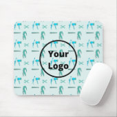 Aquamarines Friseurgeschäft Mousepad (Mit Mouse)