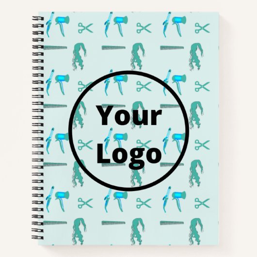 Aquamarines Friseurgeschäft Notizblock (Vorderseite)