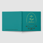 Aquamarines Gästebuch für Hochzeitspaare (Voll)