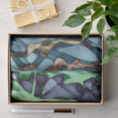 Aquamarines Gelbes Orange Rotes Abstraktes Rotes M Seidenpapier (Geschenk)