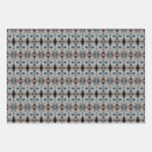 Aquamarines Gemustertes Blatt aus Burgund und Dunk (Vorderseite 3)