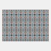 Aquamarines Gemustertes Blatt aus Burgund und Dunk (Vorderseite 2)