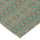 Aquamarines geometrisches Muster aus Kupfer im Süd Tischdecke (Schrägansicht)