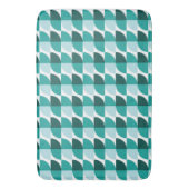 Aquamarines geometrisches Muster Badematte (Vorderseite Vertikal)