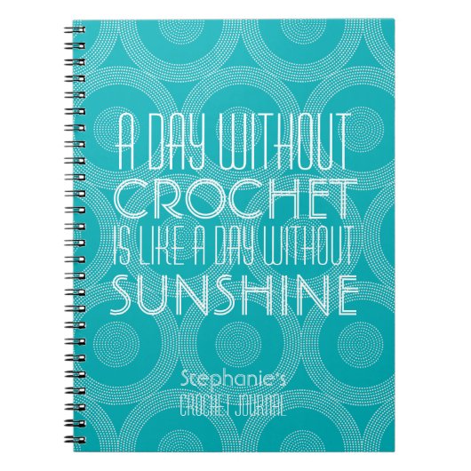 Aquamarines geometrisches Muster, benutzerdefinier Notizblock (Vorderseite)