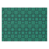 Aquamarines geometrisches Muster des MCM Tischdecke (Vorderseite (Horizontal))