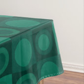 Aquamarines geometrisches Muster des MCM Tischdecke (Beispiel)