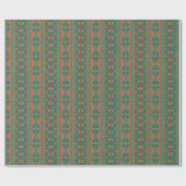 Aquamarines geometrisches Muster für Kupfer im Süd Geschenkpapier (Flach)