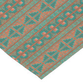 Aquamarines geometrisches Muster für Kupfer im Süd Großer Tischläufer (Ecke)