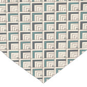 Aquamarines geometrisches Muster Kurzer Tischläufer (Ecke)