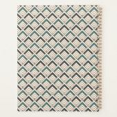 Aquamarines geometrisches Muster Planer (Rückseite)