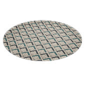 Aquamarines geometrisches Muster Schneidebrett (Ecke)