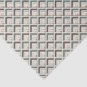 Aquamarines geometrisches Muster Seidenpapier (Ausschnitt)