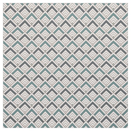 Aquamarines geometrisches Muster Stoff (Muster)