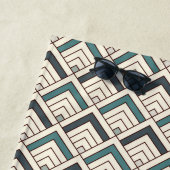 Aquamarines geometrisches Muster Strandtuch (Beispiel)
