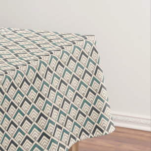 Aquamarines geometrisches Muster Tischdecke