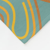 Aquamarines geometrisches Zeilenmuster Fleecedecke (Ecke)