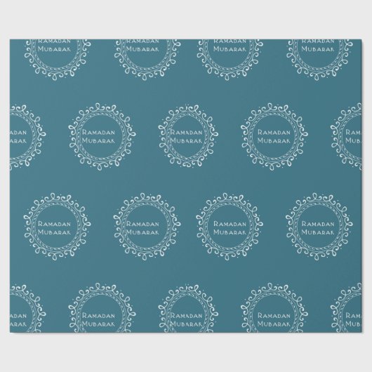 Aquamarines Geschenk-Verpackungs-Papier Ramadans Geschenkpapier (Saum)