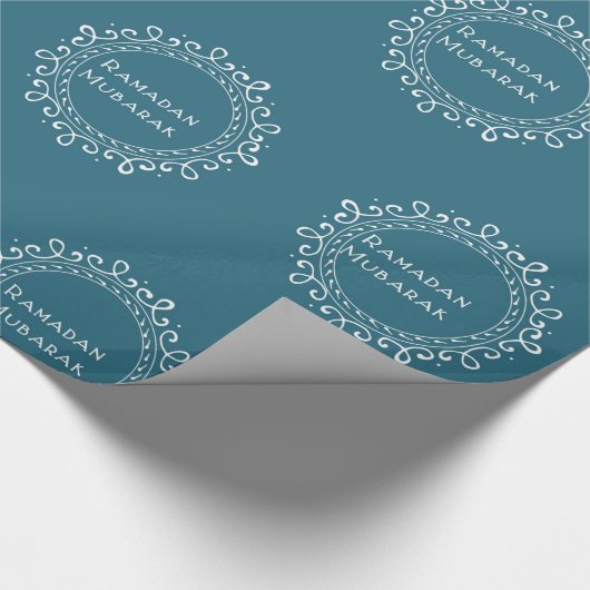 Aquamarines Geschenk-Verpackungs-Papier Ramadans Geschenkpapier (Ecke)